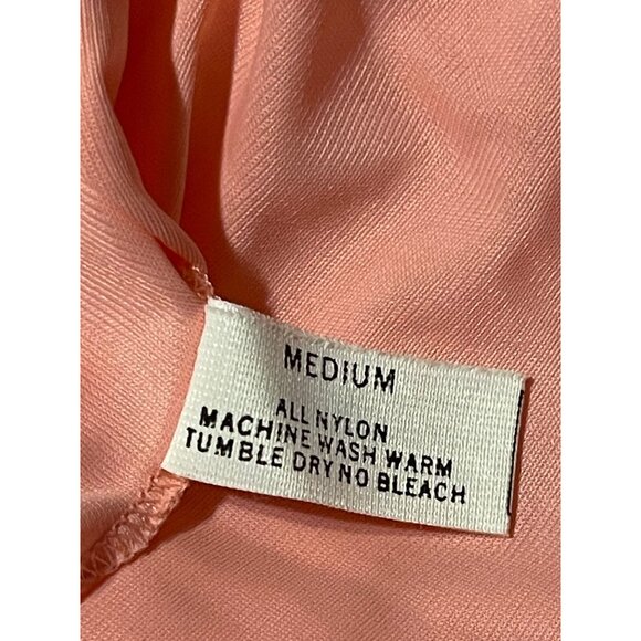 Vintage Shadowline Pink Nylon Lace Trimmed Granny Core 1970s Bed Jacket M NWOT - Picture 2 of 6